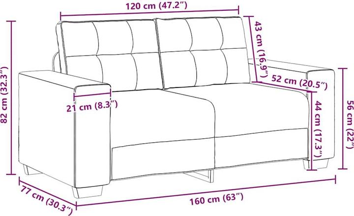 Produktbild vidaXL Loveseat-Sofa