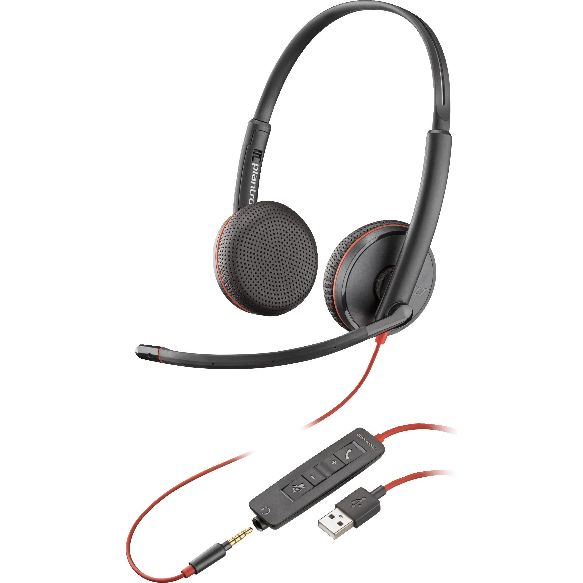 Thumbnail - Poly BW 3225 STEREO USB-A HS (Kabelgebunden, USB-A), Office Headset, Schwarz