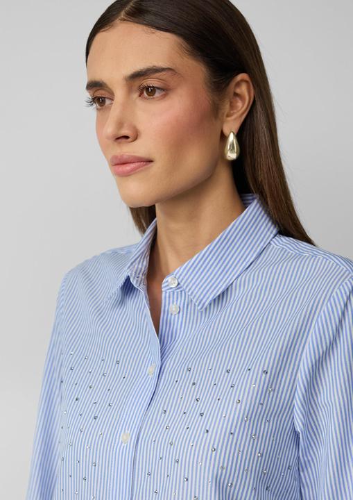Produktbild S.Oliver Bluse Gestreifte Hemdbluse mit Strasssteinen (42)