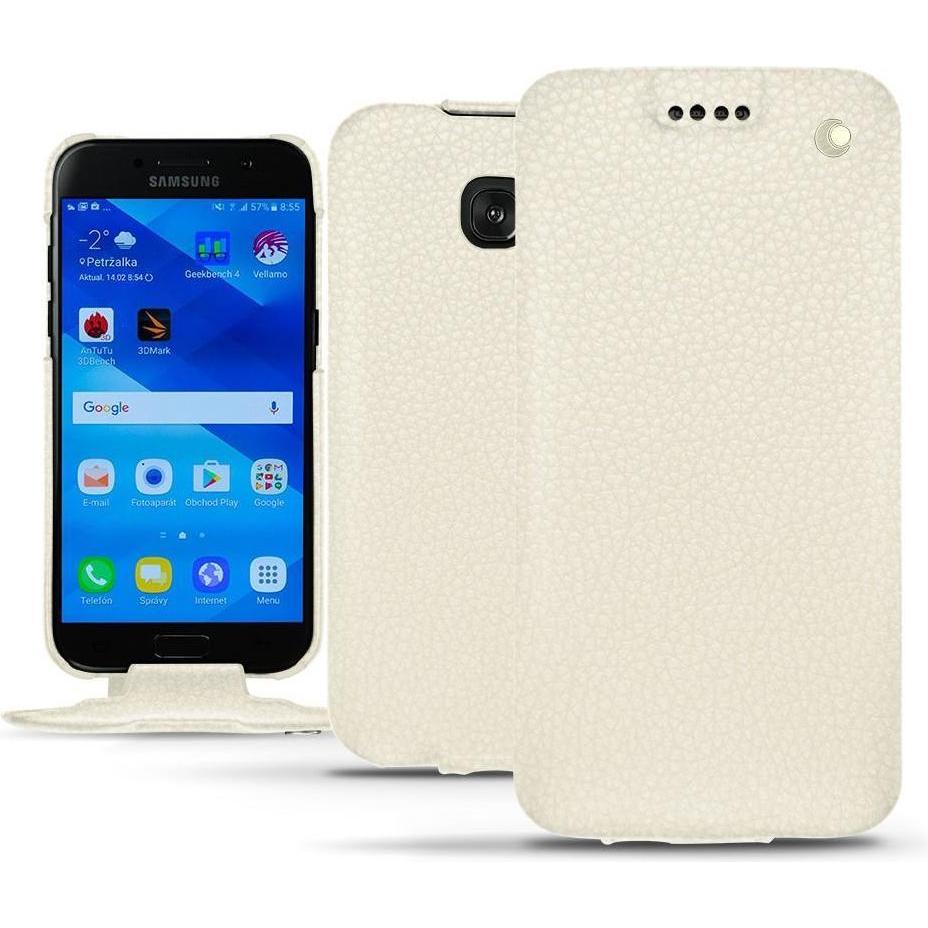 Noreve Lederschutzhülle vertikal (Samsung Galaxy A3 (2017)), Smartphone Hülle, Beige