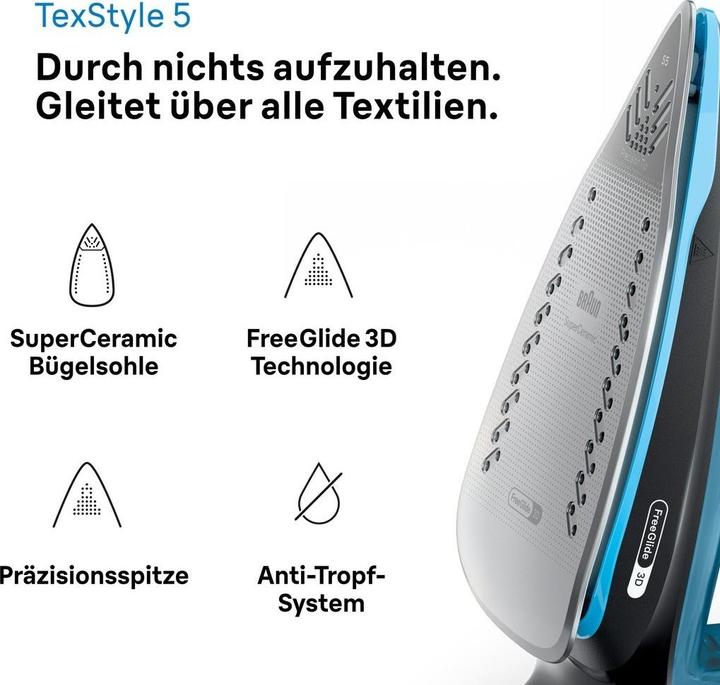 Actual product image Braun SI5256BL TexStyle 5 steam iron 0127410001 (2600 W, 210 g/min)