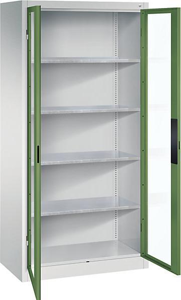 Light grey RAL 7035, Reseda green RAL 6011, Silver