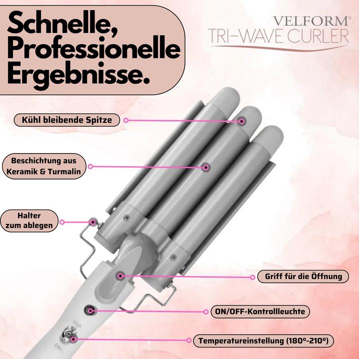 Actual product image Lipo Tri-Wave Curler