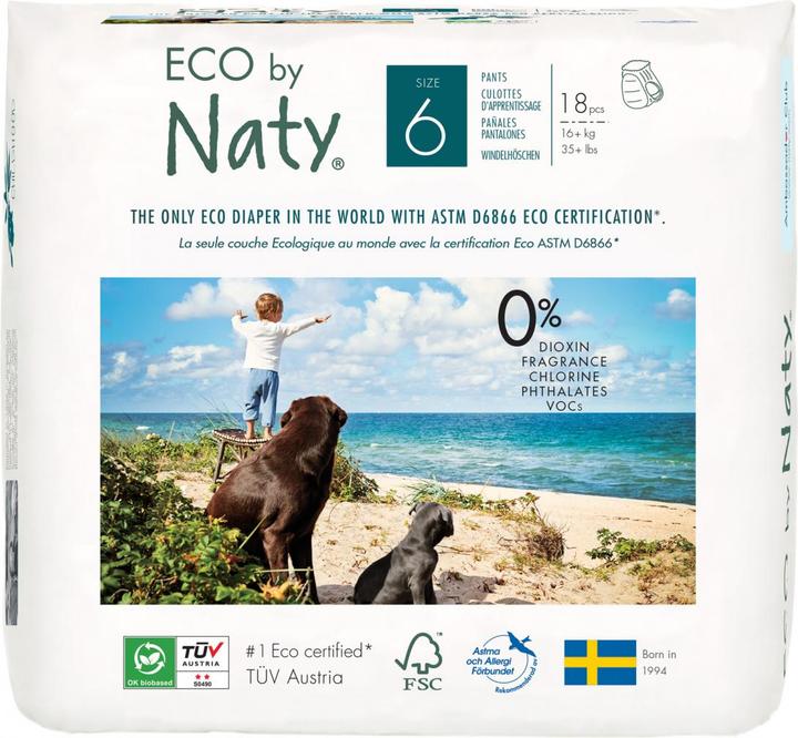 Actual product image Naty Organic diaper panties (Size 6, Pack, 18 Piece)