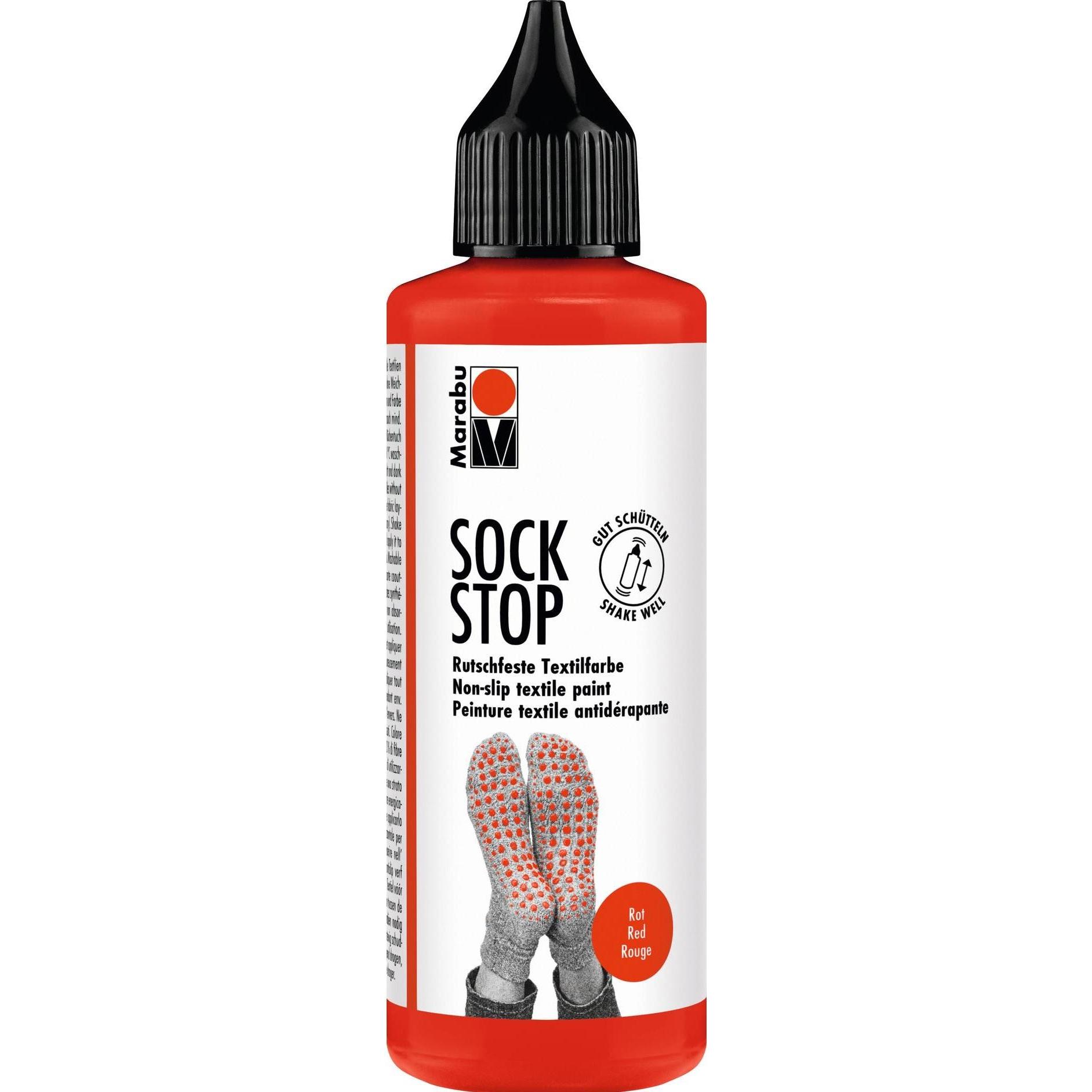 Marabu, Künstlerfarbe + Bastelfarbe, Antirutsch-Farbe 90 ml, Rot (Rot, 90 ml)