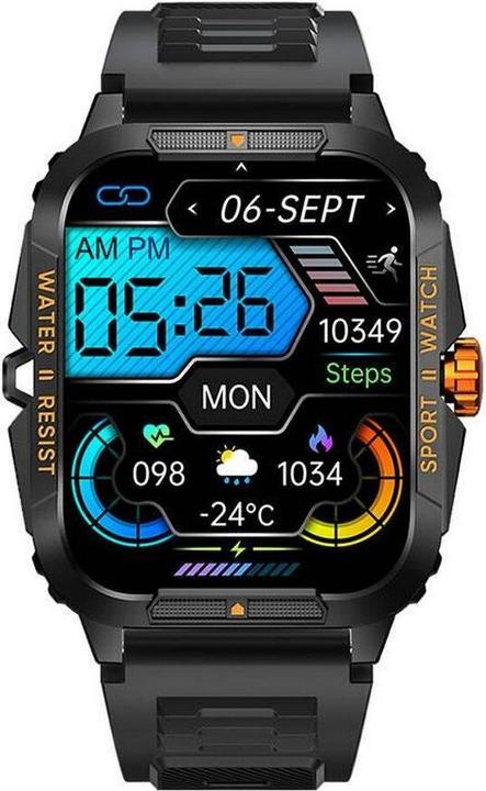 Actual product image Colmi P76 smartwatch (black and orange) (48.50 mm)