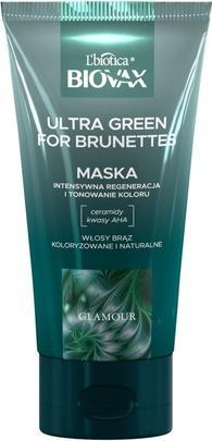 Actual product image L´Biotica Biovax Glamour Ultra Green Hair Mask For Brunettes 150Ml (150 ml)