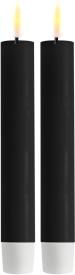 Deluxe Homeart Bougie LED 2 pcs - Noir 15 cm (2 x)