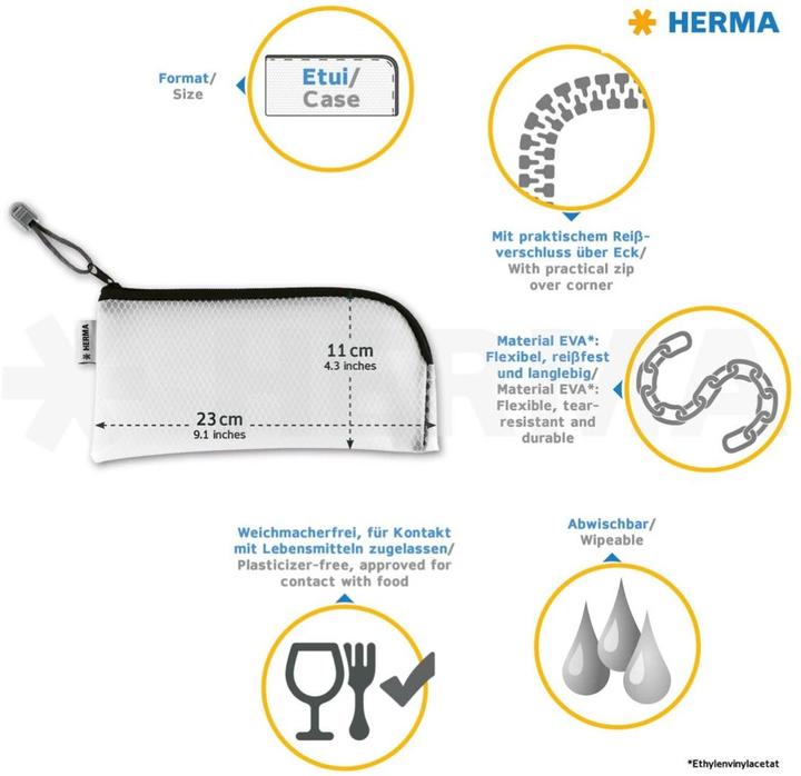 Image du produit HERMA Pochette zippée Etui