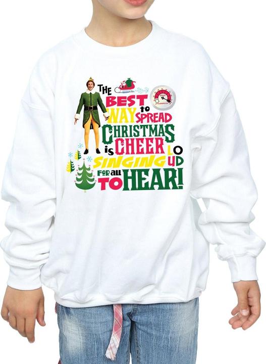 Actual product image Elf Girls Christmas Cheer Sweatshirt (116)
