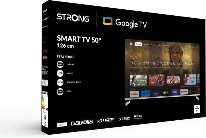 Productafbeelding Strong 50 inch QLED Google TV sw (50", QLED, 4K)