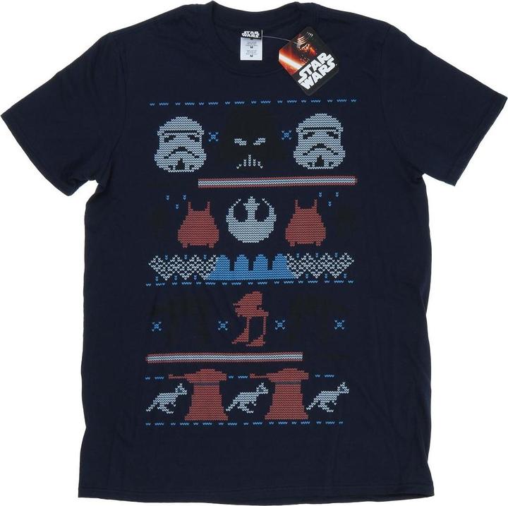 Produktbild Star Wars Dark Side Fair Isle Christmas TShirt (S)