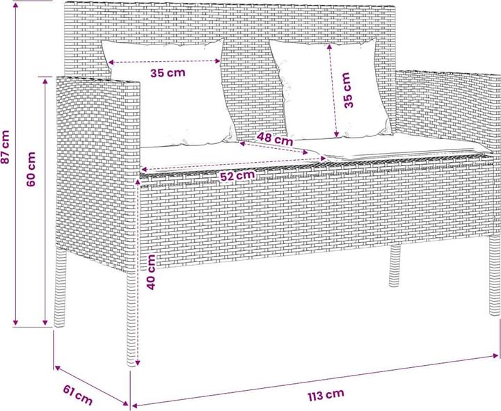 Actual product image vidaXL Gartenbank
