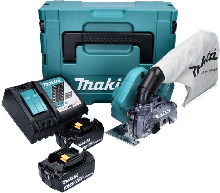 Immagine prodotto Makita DCC 500 RFJ Battery Diamond Cutter 18 V 125 mm Brushless + 2x Batteria 3,0 Ah + Caricabatterie +