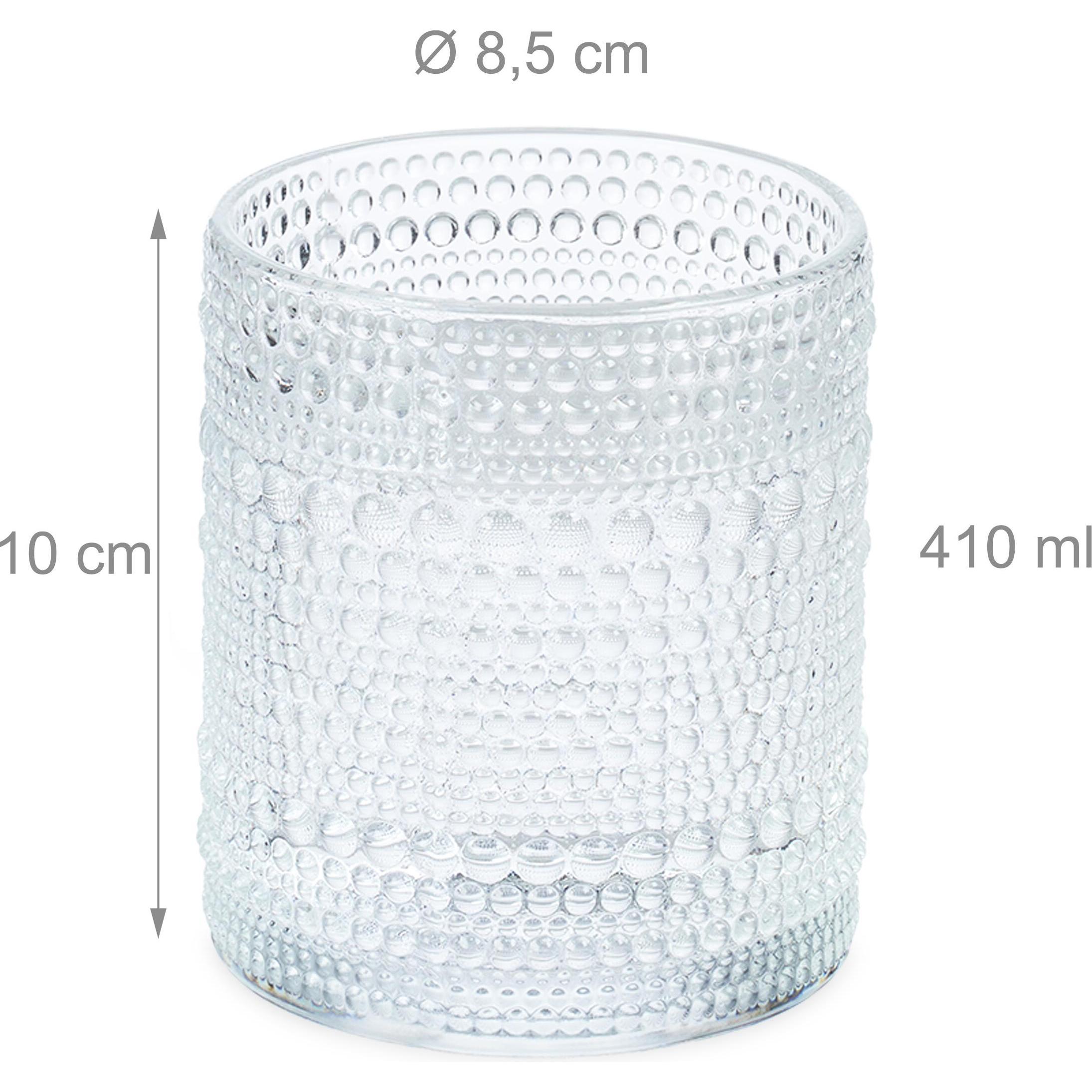 Thumbnail - Relaxdays 4x Trinkgläser, Trinkgläser, Transparent