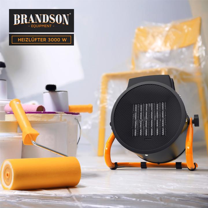Produktbild Brandson Heizlüfter 3000 Watt, 3 kW Heizgebläse, Keramik Elektroheizgebläse für Baustelle, Keramikheizlüfter (3000 W)