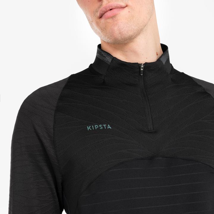 Produktbild Kipsta Damen/Herren Fussball 1/2 Zip - CLR schwarz (XXL)
