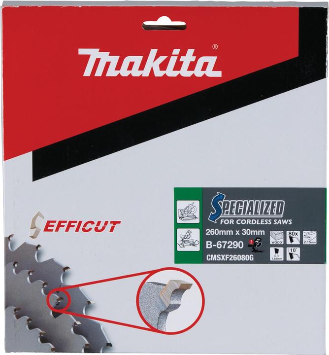 Produktbild Makita EFFICUT Sägeb.260x30x80Z
