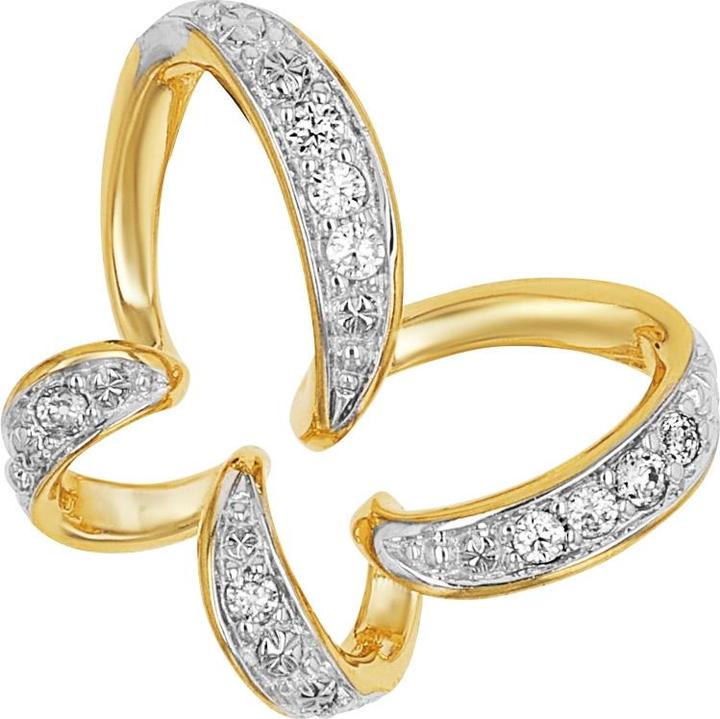 Immagine prodotto Amor Ciondolo da donna, oro 375, zirconi sintetici. | Farfalla (9 ct, Oro 375)