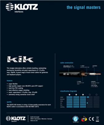 Image du produit Klotz KIK 6.0 PPSW (6 m)