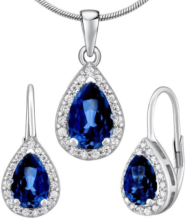 Immagine prodotto Silvego Women's Jewelry Set Made Of 925 Sterling Silver Monaco With Synthetic (Argento 925)