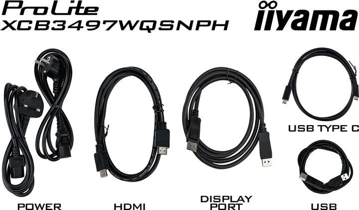 Produktbild iiyama 86,4cm (34") XCB3497WQSNPH-B1 21:9 2xHDMI+DP+USB (3440 x 1440 Pixel, 34")