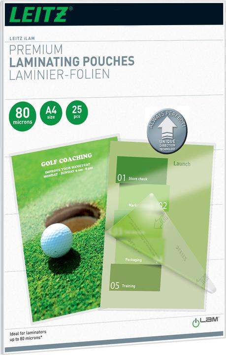 Immagine prodotto Leitz Foglio di laminazione (A4, 25 pz., 80 µm)