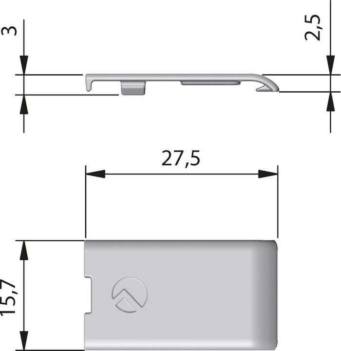 Actual product image Italiana Ferramenta Klappenscharnier Kimana vernickelt