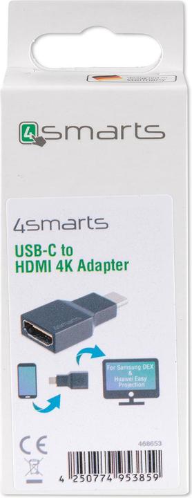 Produktbild 4smarts USB Typ C — HDMI (Typ A) (HDMI, USB Typ-C, 3.70 cm)