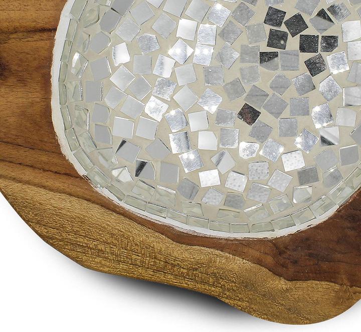 Actual product image Natura Punto Decorative teak bowl with mirror finish, 30 x 30 x 15cm