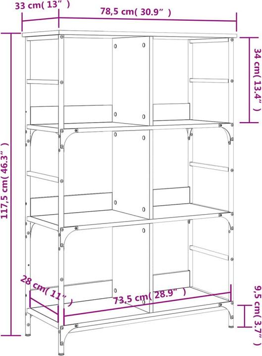 Immagine prodotto vidaXL Georgetta (78,5 x 33 x 153 cm)