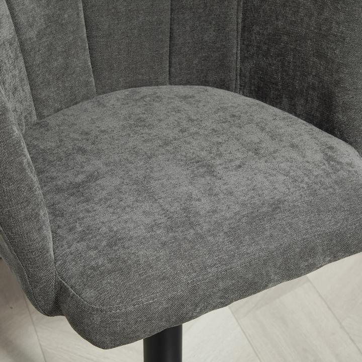 Produktbild Homcom Barhocker Polyester, Schaumstoff Dunkelgrau