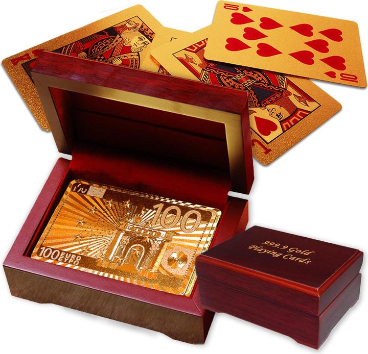 Immagine prodotto Mikamax Scatola regalo con carte da gioco dorate