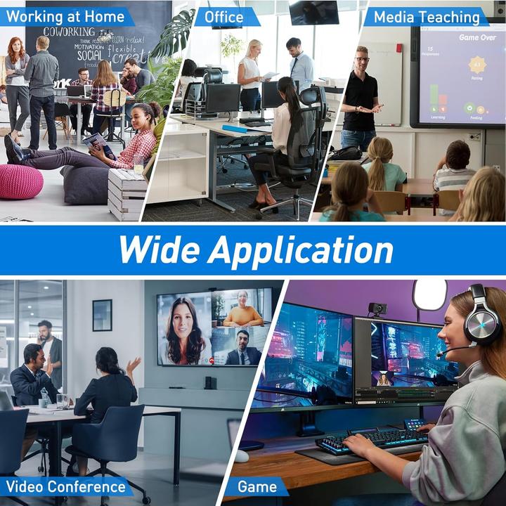 Image du produit Kceve KVM Switch für 2 Computer, 3 Monitore, USB 3.0