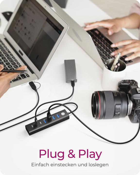 Immagine prodotto Icy Box ICY BOX Multiport Docking Station, High-Speed USB 3.2 Hub, IB-HUB1737-C3 (USB-C, 7 Porti)
