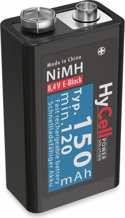 Produktbild HyCell 9 V Block-Akku NiMH 6LR61 150 (1 Stk., 9V Block, 150 mAh)