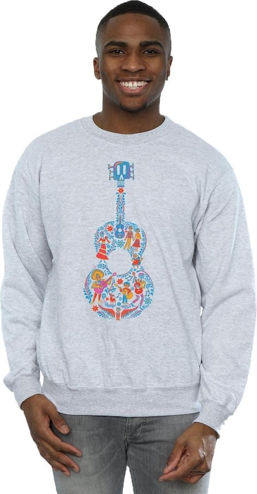 Actual product image Disney Mens Coco Guitar Pattern Sweatshirt (XXL)