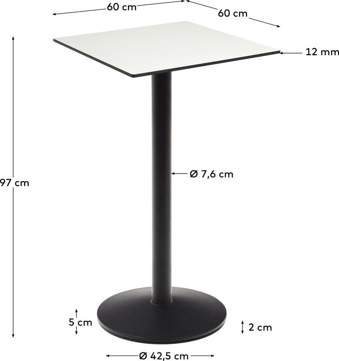 Image du produit Kave Home Esilda (60 x 60 x 97 cm)