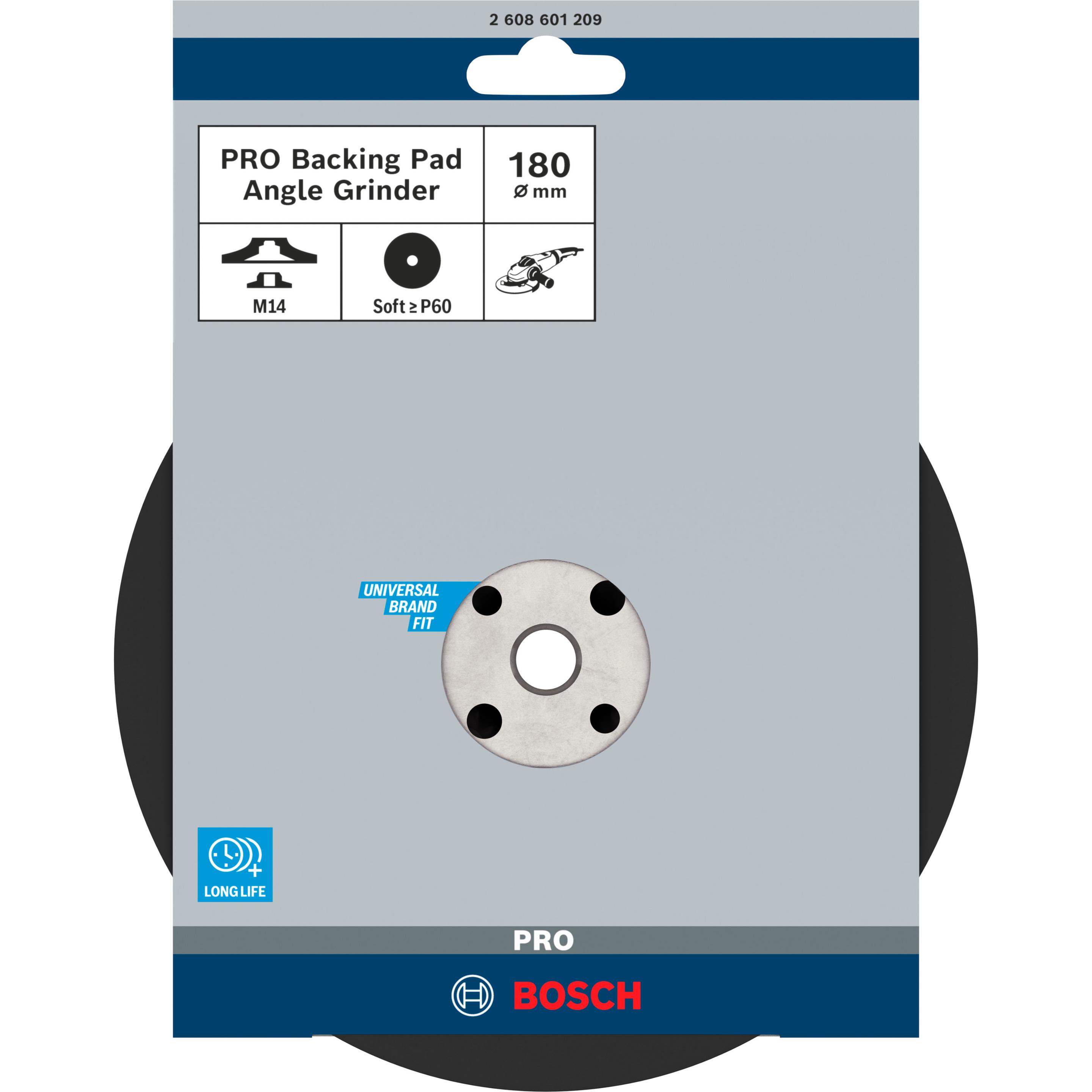 Thumbnail - Bosch Professional Zubehör, Schleifmittel, PRO Backing Pad weich, 180 mm, M14, weich (60)