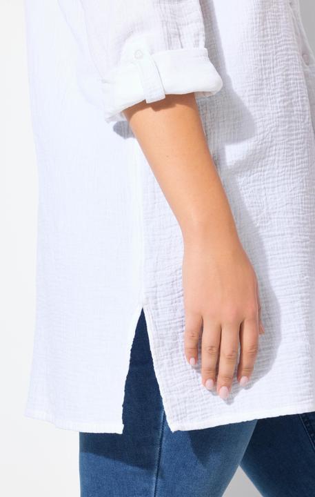Immagine prodotto Ulla Popken Blusa dal taglio svasato in mussola con ricami (42, 44)