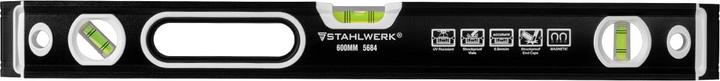 Actual product image Stahlwerk Aluminium magnetic spirit level 600 mm long magnetic 3 vials (60 cm)