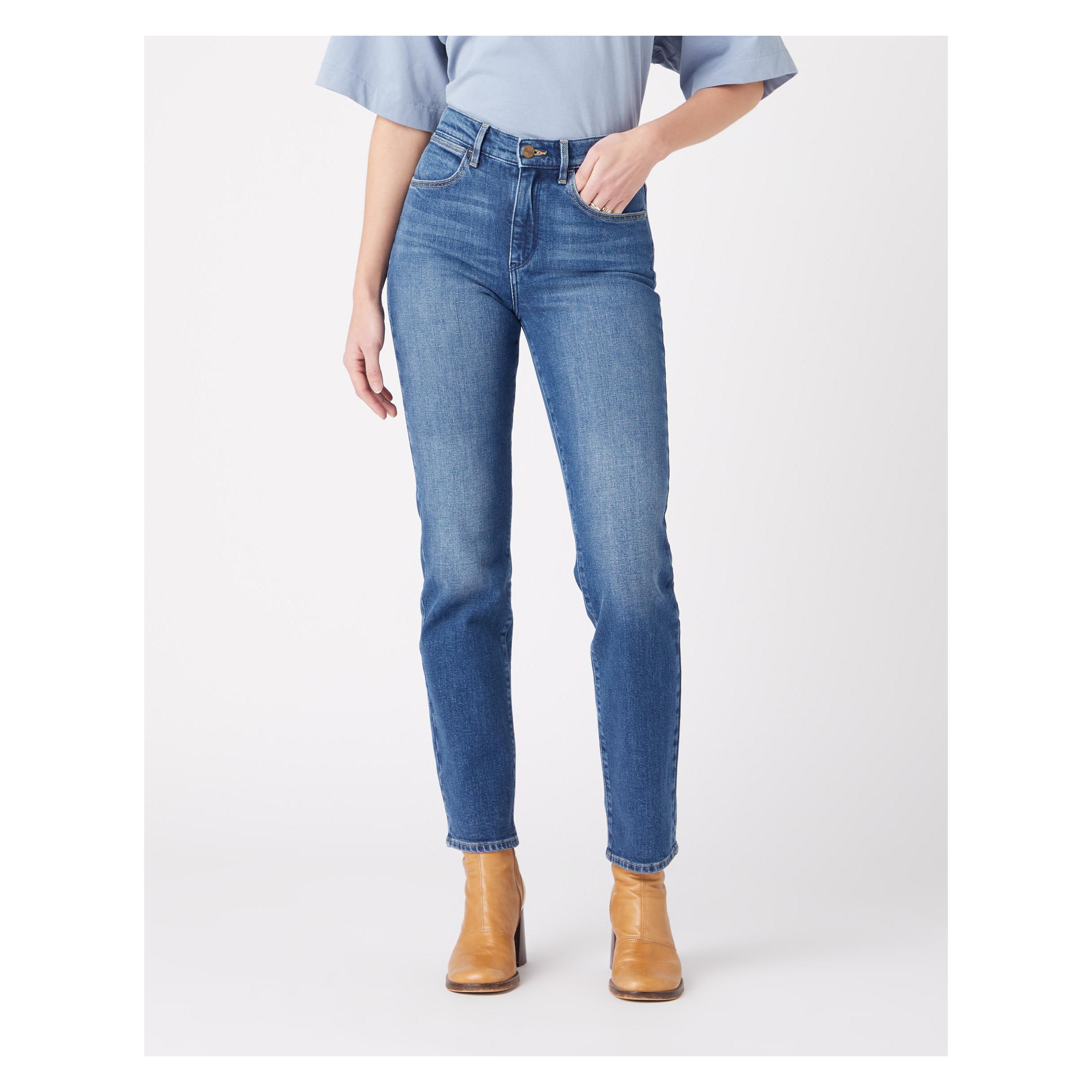 Wrangler, Vrouwen, Jeans, Recht, Blauw, (28)