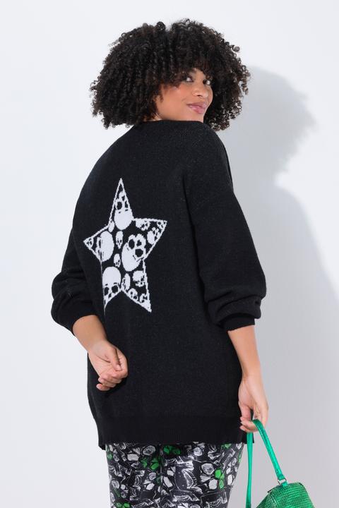 Image du produit Angel of Style Cardigan coupe ouverte, tête de mort motif léopard dans le dos (42, 44)