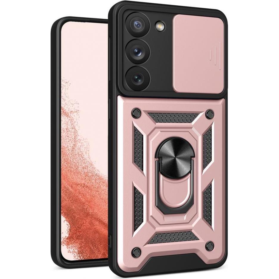 Hurtel Hybrid Armor Camshield Hülle für Samsung Galaxy S23+ Panzerhülle mit Kameraabdeckung Pink (Samsung Galaxy S23+), ...