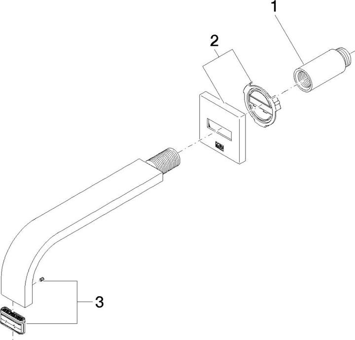 Image du produit Dornbracht MEM bec mural pour lavabo, sans vidage, saillie 200 mm, 13800782