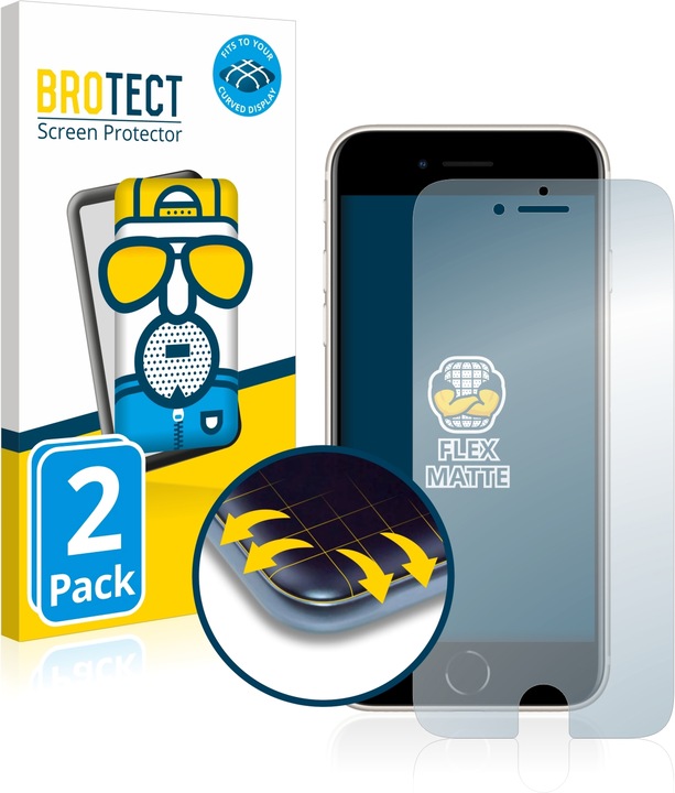 Actual product image BROTECT Full-Cover Protector Matte (2 Piece, Apple iPhone SE (3rd Gen))