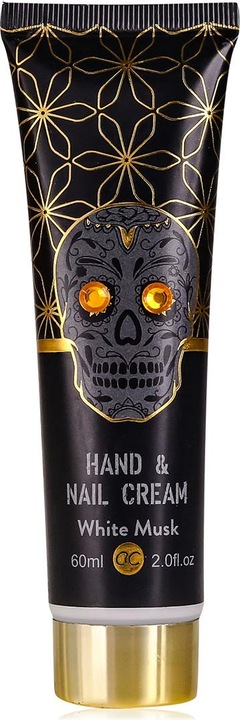 Actual product image Accentra Hand & Nail Cream SKULL CHIC in tube, 60ml, fragrance: White Musk, colour: black/gold, pack of 12/48 (60 ml)