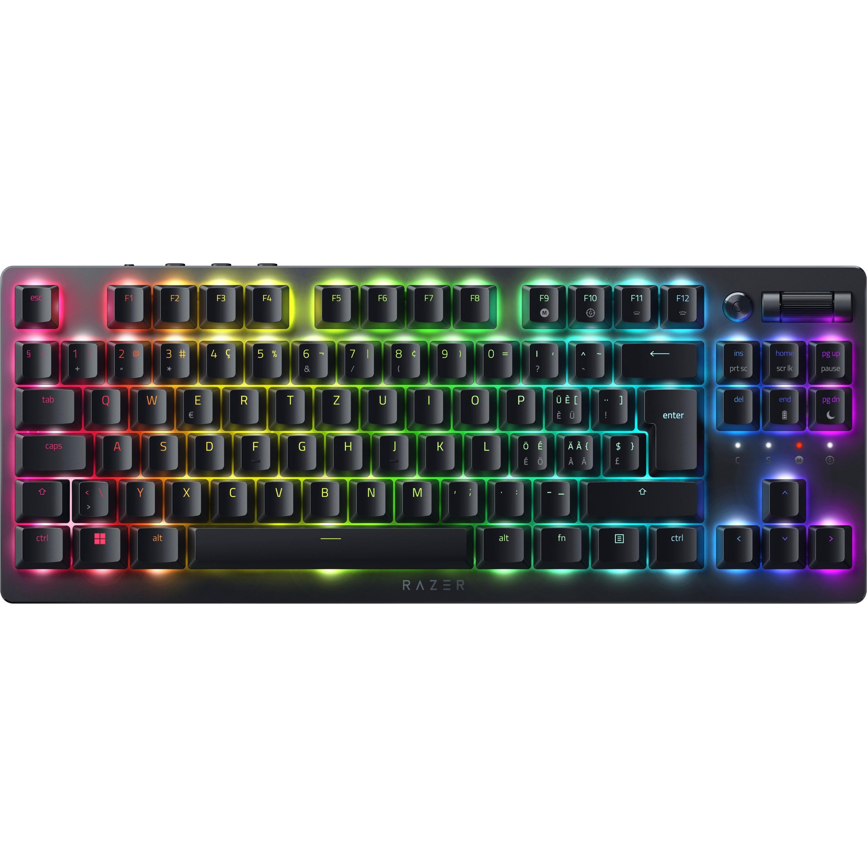 Razer Deathstalker V2 Pro (DE, Kabellos, Kabelgebunden), Tastatur, Schwarz