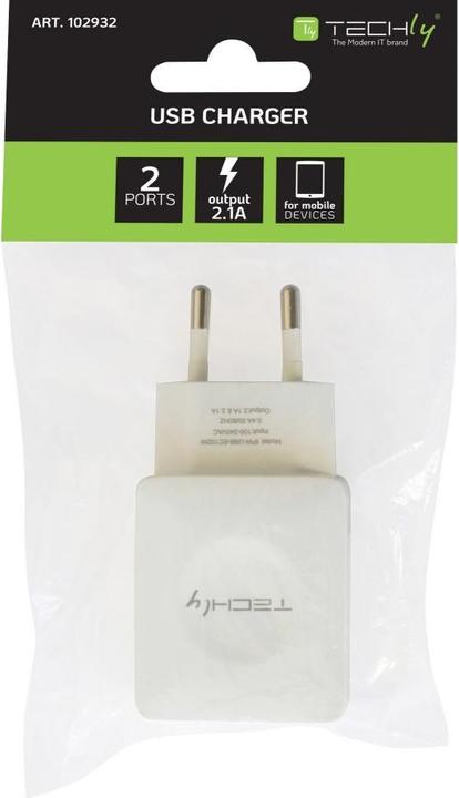 Produktbild Techly Two ports USB charger 2x USB 5V 2.1A&2.1A (10.50 W)
