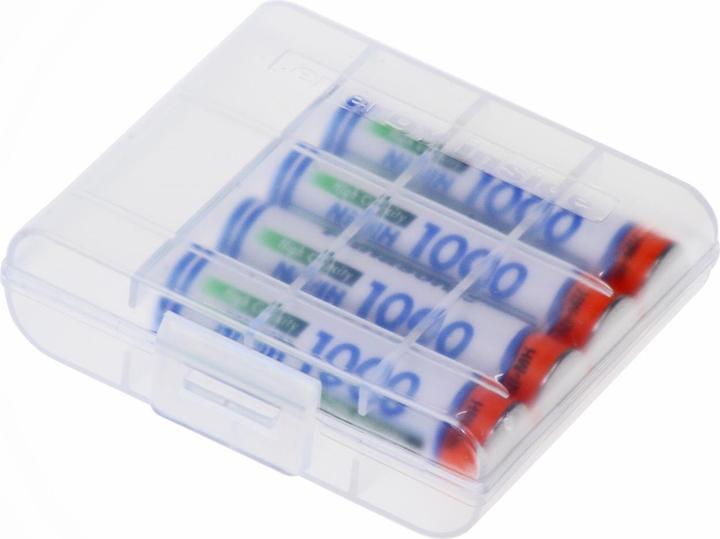 Produktbild Panasonic NiMH Micro (AAA) Akkus mit 1000mAh - 4 Stück mit Akkubox (4 Stk., AAA / LR03 / Micro / R03 / AM4 / MN2400 / KR03)